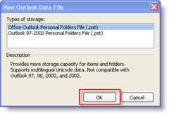 Crea nuovo file di dati di Outlook:: groovyPost.com
