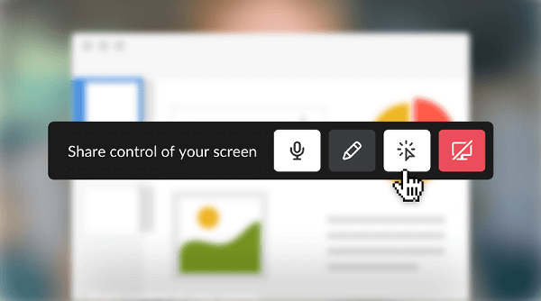 Slack ha ampliato le sue capacità di condivisione dello schermo per includere ora la condivisione dello schermo interattiva.