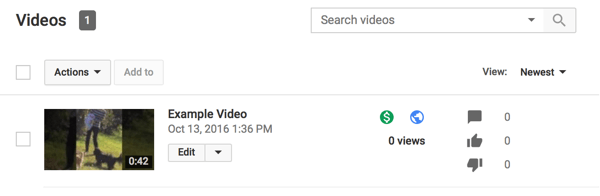 i video di YouTube monetizzati mostrano un segno di dollaro verde