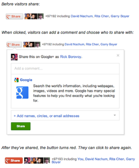 pulsante di condivisione google +