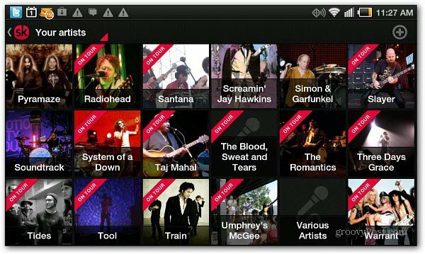 SongKick ora ha l'app per Android