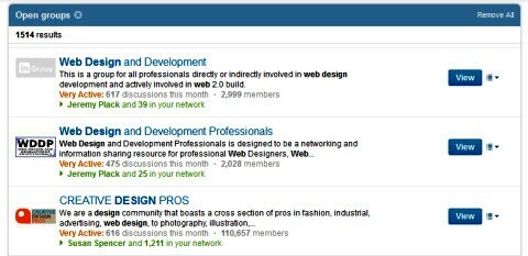 web design gruppi linkedin