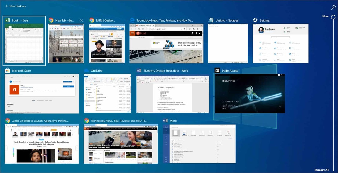 Cronologia di Windows 10 delle attività di Chrome