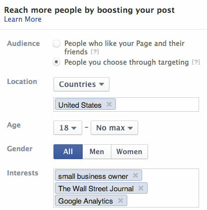 targeting degli annunci di Facebook