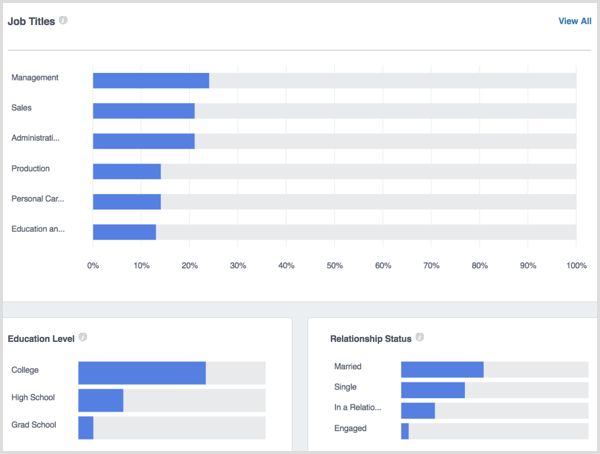 Dati demografici delle persone di Facebook Analytics