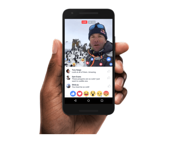 lancio di nuove funzionalità di facebook live