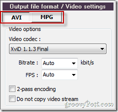 Pazera sceglie tra AVI o MPG per la conversione video