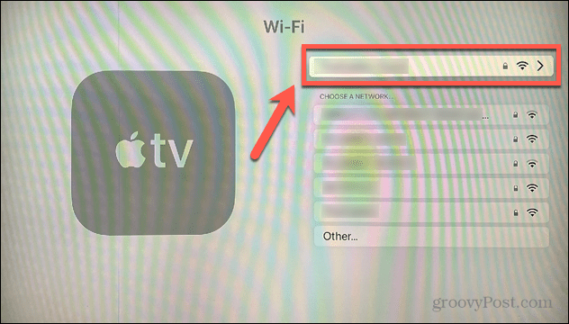 connessione wifi apple tv