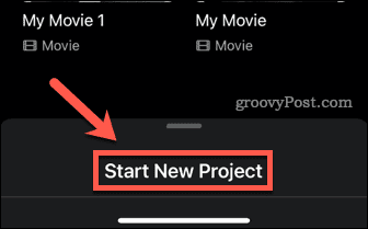 imovie nuovo progetto