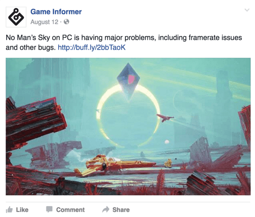 post su Facebook dell'informatore del gioco