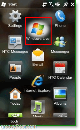 dove Windows Live appare sul desktop di Windows Mobile