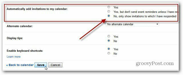 Disabilita le notifiche di invito agli eventi del calendario di Google+