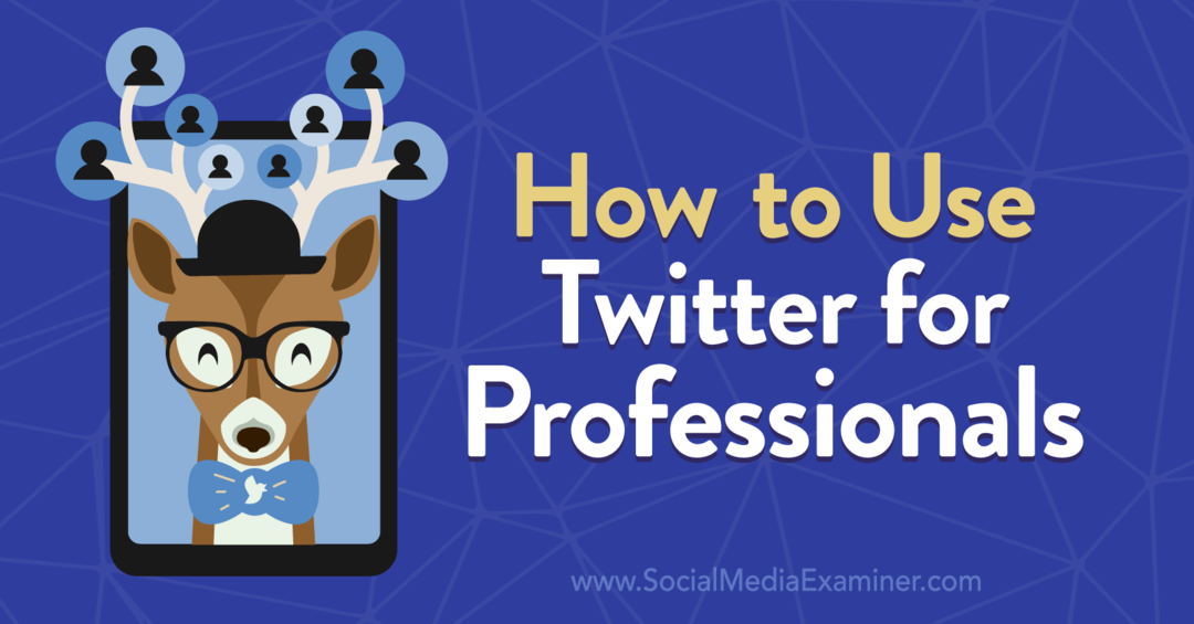 Come utilizzare Twitter per professionisti di Anna Sonnenberg su Social Media Examiner.