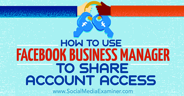 account accesso facebook business manager