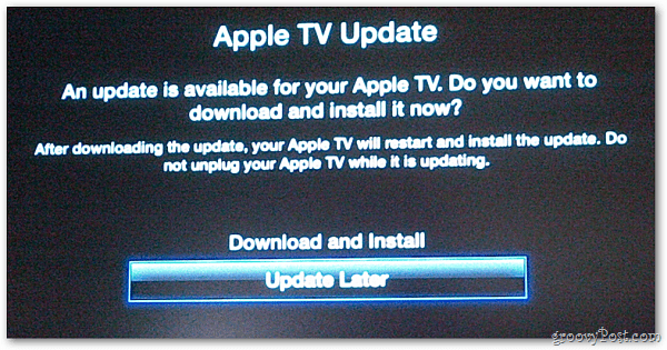 Aggiornamento di Apple TV