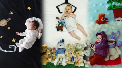 Moon by month concept baby photoshoot! Come scattare a casa le foto di bambini più diverse?