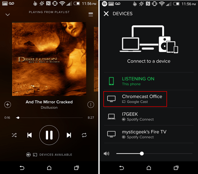 Spotify su Android