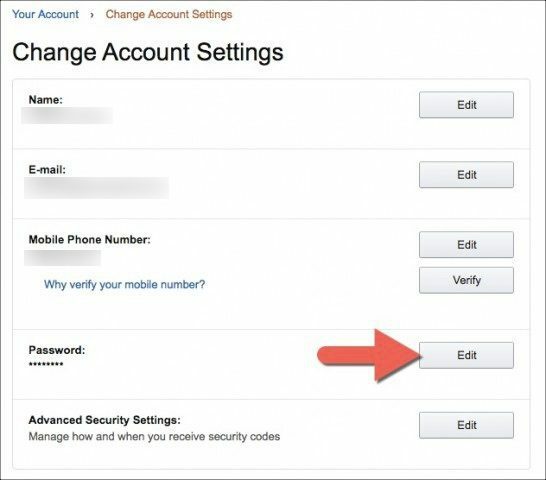 Come cambiare la tua password Amazon