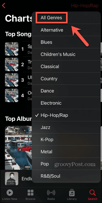 classifiche musicali Apple di tutti i generi