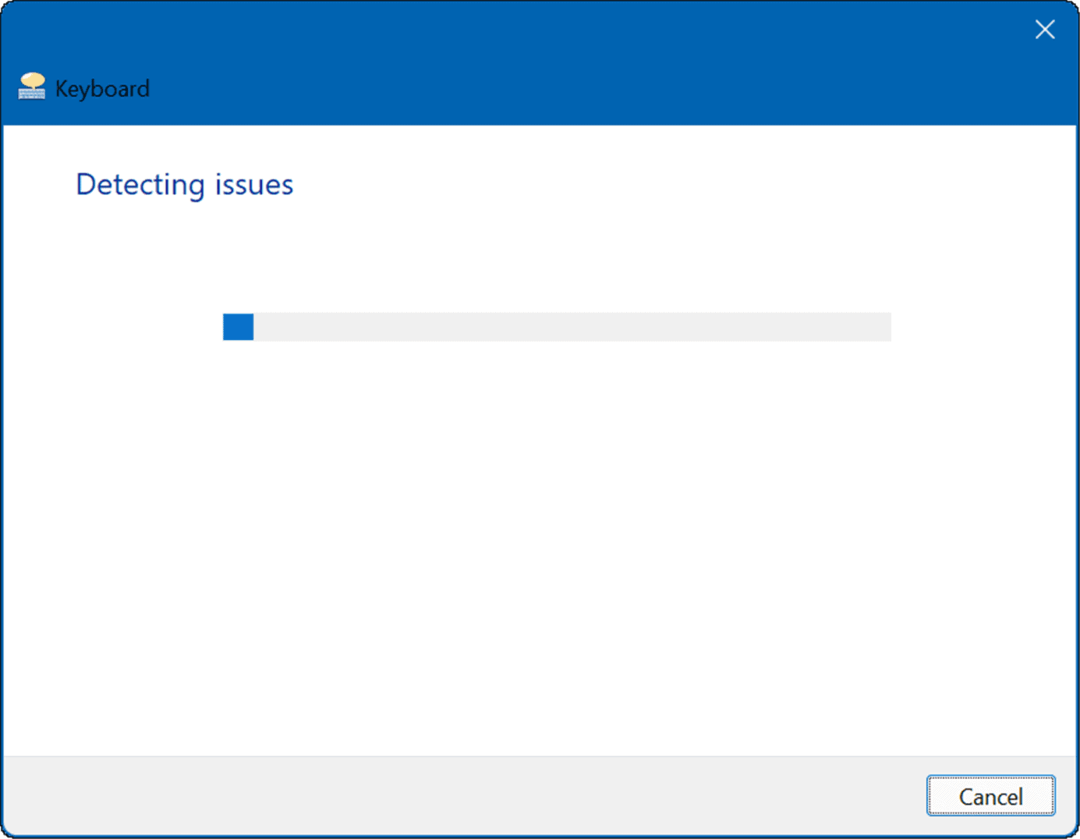 procedura guidata per la risoluzione dei problemi della tastiera Windows 11