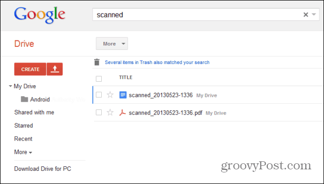 Come scansionare documenti cartacei su Google Drive con Android