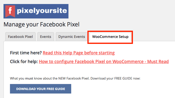L'integrazione WooCommerce del plug-in PixelYourSite ti consente di impostare eventi di e-commerce per il tuo negozio.