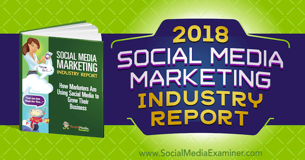 Rapporto 2018 del settore del marketing sui social media su Social Media Examiner.