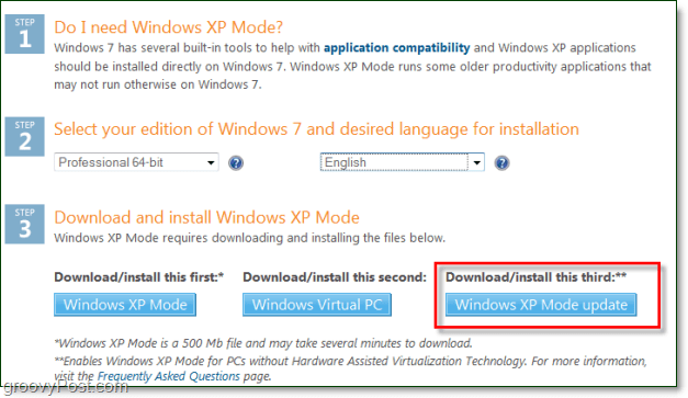 Esegui la modalità Windows 7 XP senza virtualizzazione hardware
