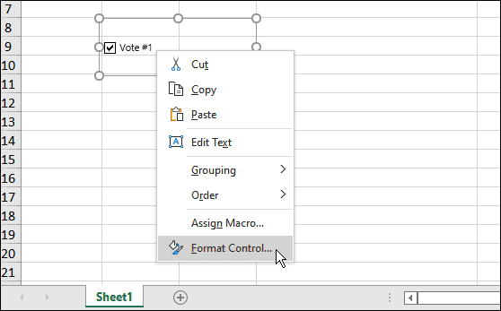 Inserisci una casella di controllo in Microsoft Excel