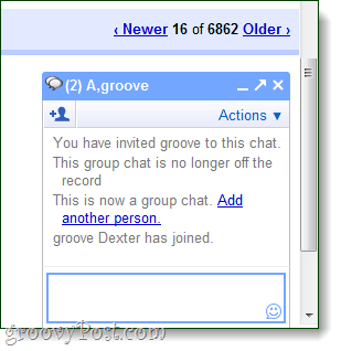 chat di gruppo nella finestra di Gmail