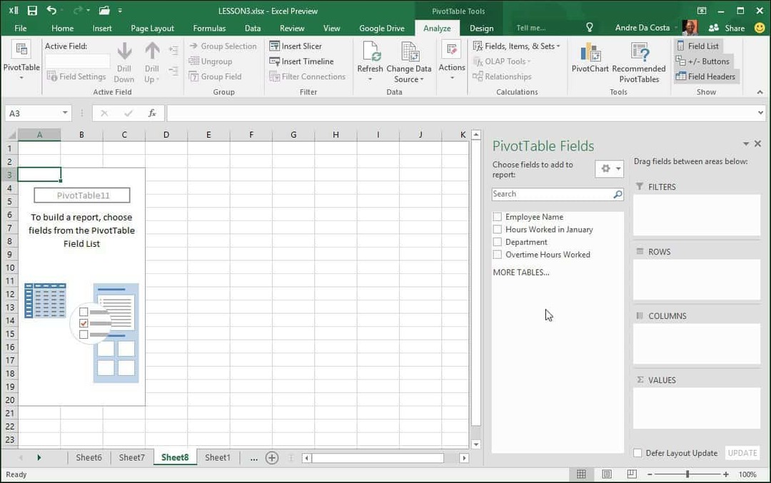 Come creare una tabella pivot in Microsft Excel
