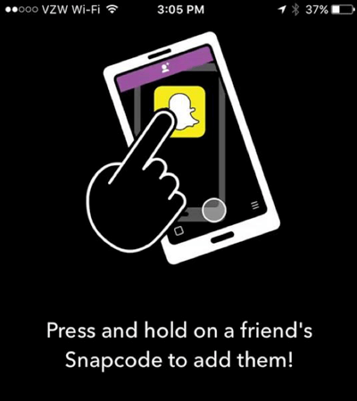 snapchat aggiungi tramite snapcode