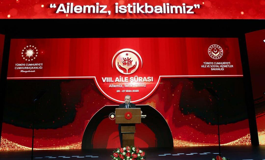 Recep Tayyip Erdoğan ha parlato della famiglia nel secolo turco: la famiglia è una struttura sacra, non possiamo danneggiarla
