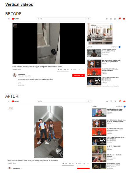 YouTube ha aggiornato il modo in cui i video verticali vengono visualizzati sul desktop.