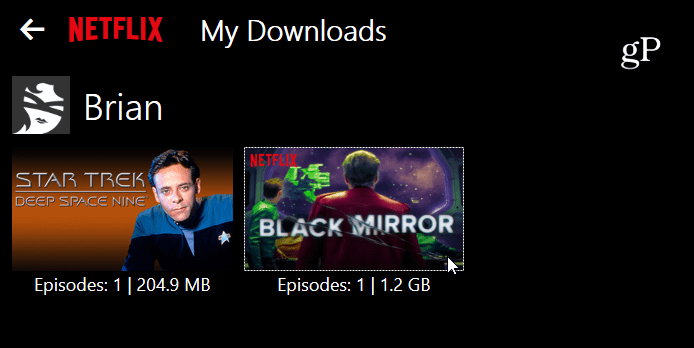 I miei download Netflix