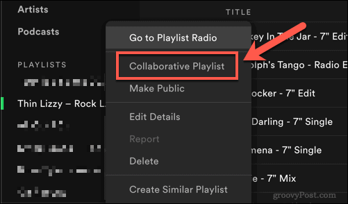 Rendere collaborative le playlist di Spotify