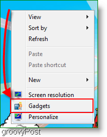 Apri i gadget di Windows 7