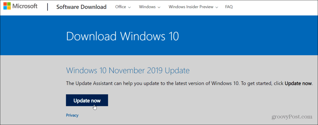 Come installare l'aggiornamento di Windows 10 versione 1909 novembre 2019
