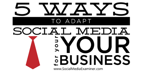 modi per adattare i social media al business