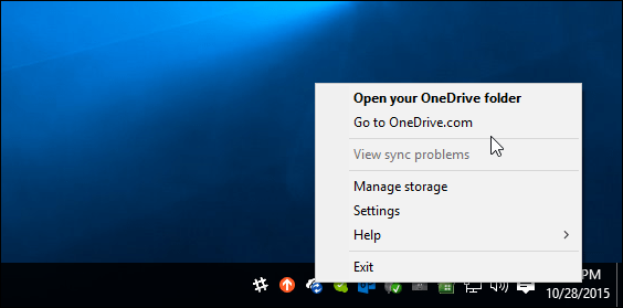 2 Barra delle applicazioni di OneDrive