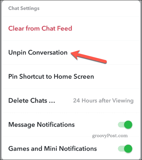 Sblocca una conversazione in Snapchat