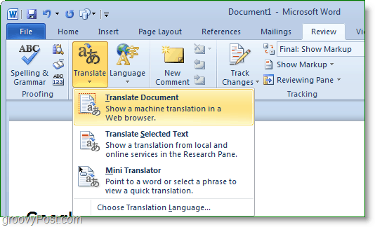 come tradurre un intero documento Microsoft Word in spagnolo o in qualsiasi altra lingua