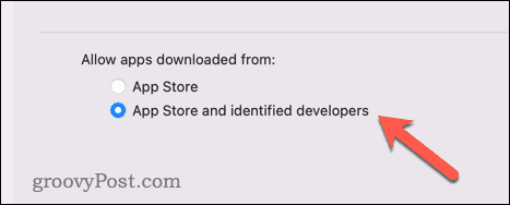 Consenti download di app su un Mac