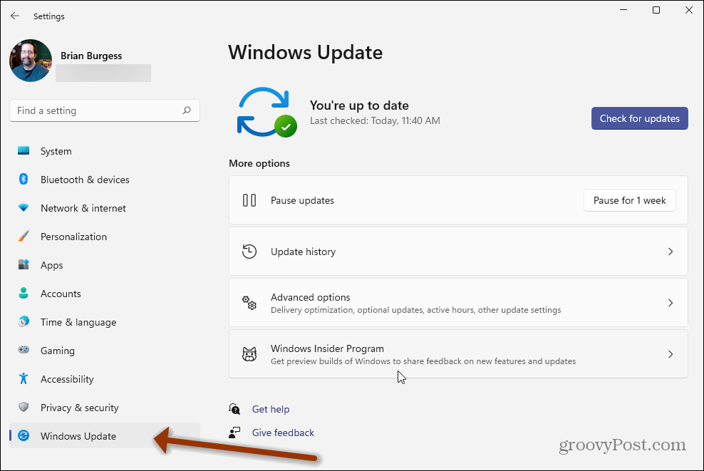 Impostazioni Windows 11 Windows Update