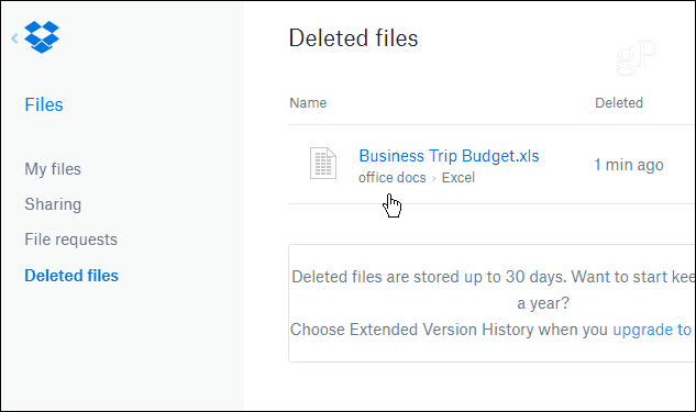 Ripristina versioni eliminate o precedenti di file da Dropbox