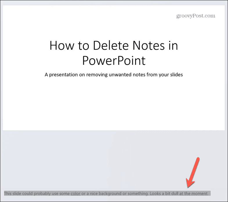 note evidenziate in powerpoint