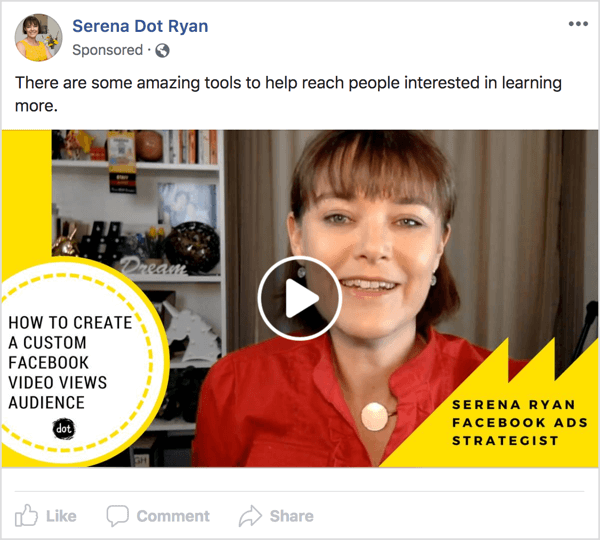 Mostra al tuo pubblico un annuncio video di Facebook per qualcosa che hai o fai che risolve il loro problema. 