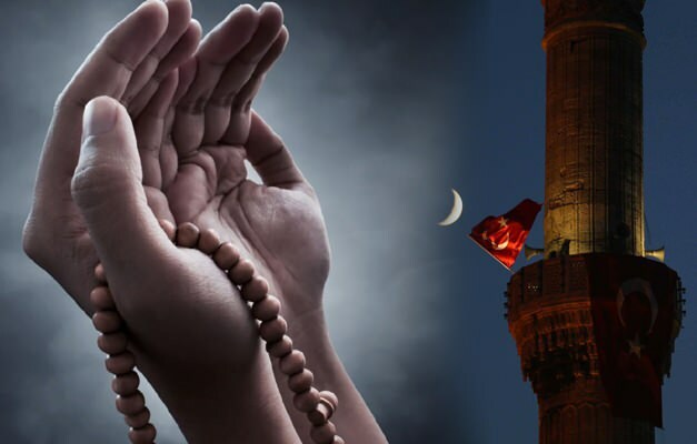 Preghiera alla preghiera in arabo e turco