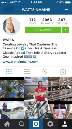 esempio di branding del profilo instagram