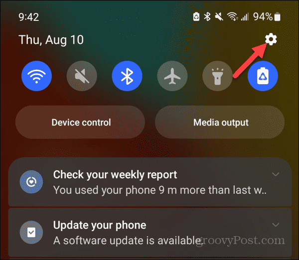 Interrompi le notifiche Android